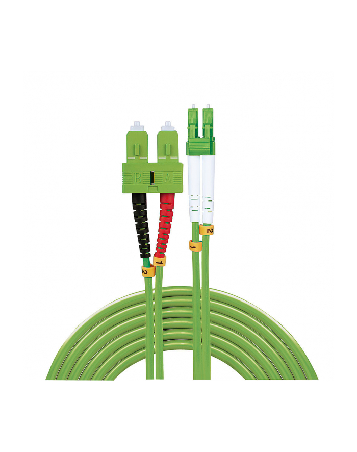Lindy 46320 kabel optyczny 1 m 2x LC 2x SC OM5 Zielony główny