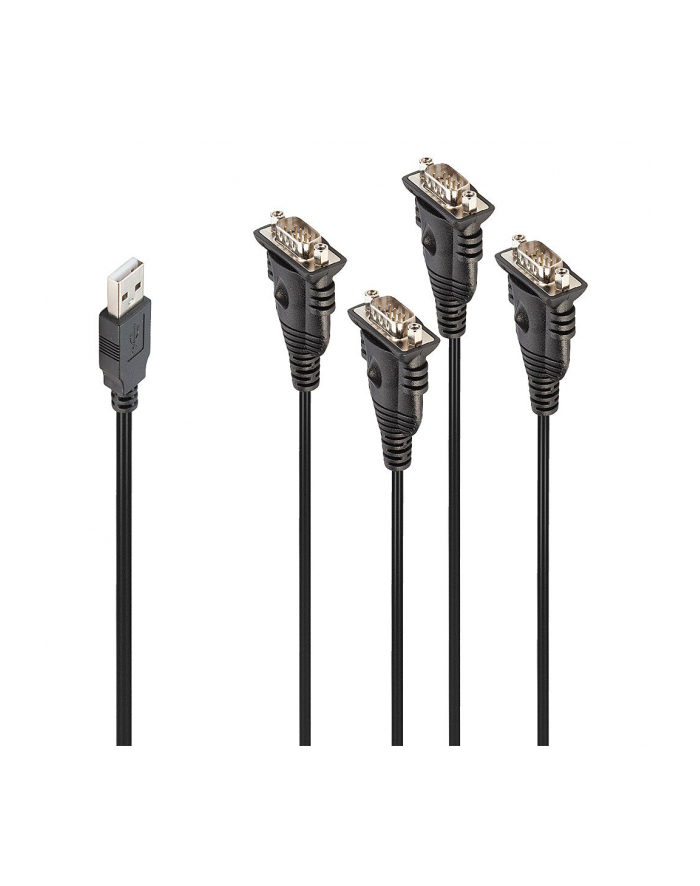 Lindy 42675 kabel równoległy Czarny 0,94 m USB Typu-A DB-9 główny