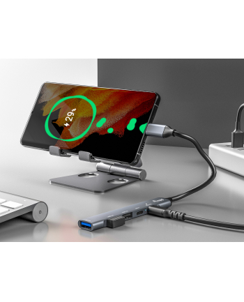 Equip 128962 huby i koncentratory USB 3.2 Gen 1 (3.1 Gen 1) Type-C 5000 Mbit/s Srebrny