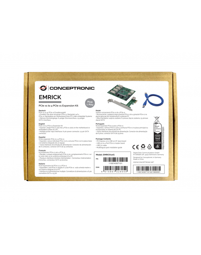 Conceptronic EMRICK10G adapter Wewnętrzny PCIe główny