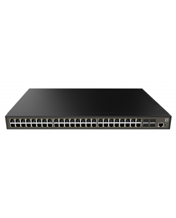 Level One GEL-5271 łącza sieciowe Zarządzany L2+ Gigabit Ethernet (10/100/1000) 1U Czarny