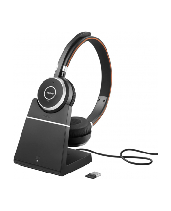 Jabra 6599-833-399 Evolve 65 Zestaw słuchawkowy Przewodowy i Bezprzewodowy Opaska na głowę Połączenia/muzyka USB Typu-A Bluetooth Podstawka do ładowania Czarny