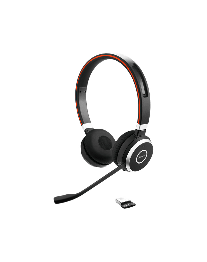 Jabra 6599-833-499 Evolve 65 Zestaw słuchawkowy Przewodowy i Bezprzewodowy Opaska na głowę Połączenia/muzyka USB Typu-A Bluetooth Podstawka do ładowania Czarny główny