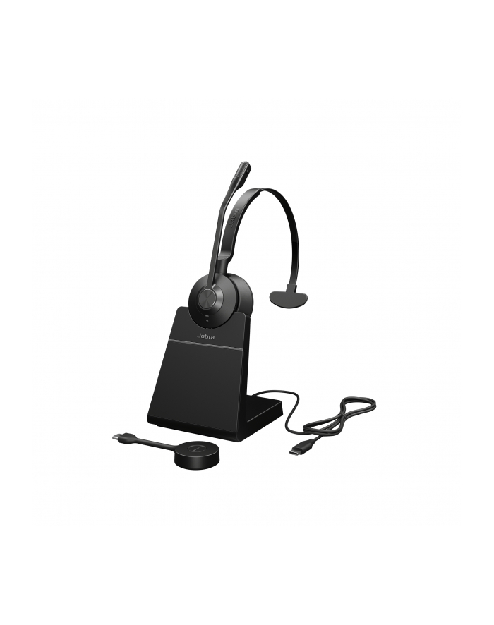 Jabra 9553-435-111 Engage 55 Zestaw słuchawkowy Bezprzewodowy Opaska na głowę Biuro/centrum telefoniczne Bluetooth Podstawka do ładowania Czarny główny