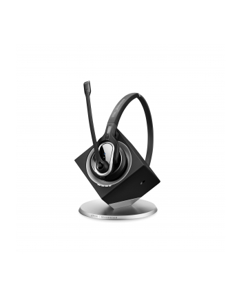 EPOS 1000523 | SENNHEISER IMPACT DW Pro 1 PHONE - EU Zestaw słuchawkowy Bezprzewodowy Opaska na głowę Biuro/centrum telefoniczne Czarny, Srebrny