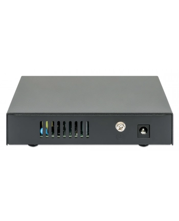 Intellinet 561839 łącza sieciowe Obsługa PoE Czarny