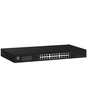 Level One GEU-2431 Switch 24x GE 19' Rack Mount Kit Nie zarządzany Gigabit Ethernet (10/100/1000) 1U Czarny