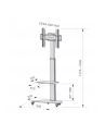 TECHLY Floor Stand with Shelf Trolley TV LCD/LED/Plasma 37-70inch Silver - nr 38