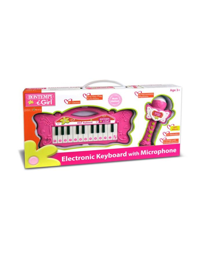 dante Bontempi Girl Pianino keyboard i mikrofon karaoke 602171 główny