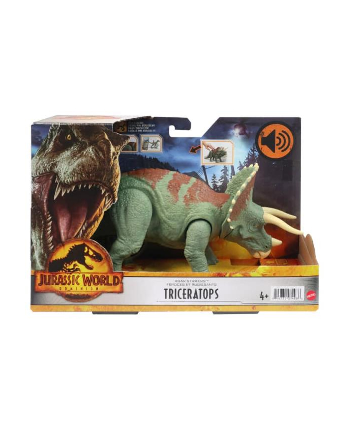 Jurassic World Dinozaur Dziki ryk Triceratops HDX34 HDX17 MATTEL główny