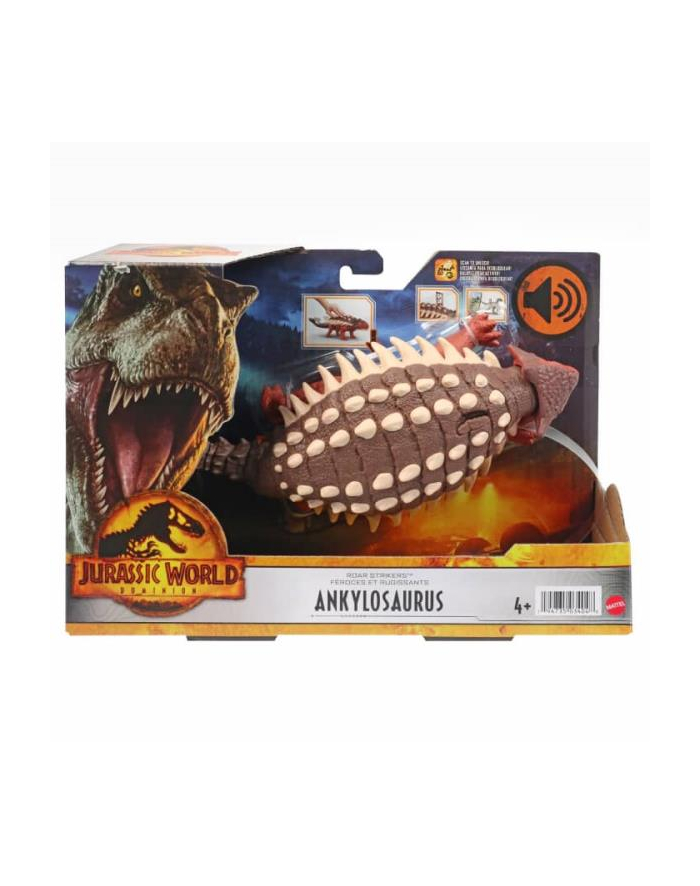 Jurassic World Dinozaur Dziki ryk Ankylozaurus HDX36 HDX17 MATTEL główny