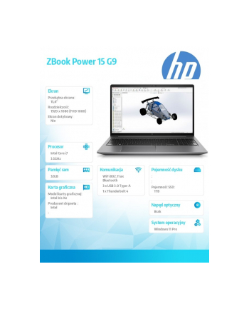 hp inc. Notebook  ZBook Power 15 G9 W11P/15.6 i7-12700H/1TB/32 69Q59EA