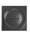 fibaro Inteligentne gniazdko Walli Outlet USB N Antracyt - nr 1