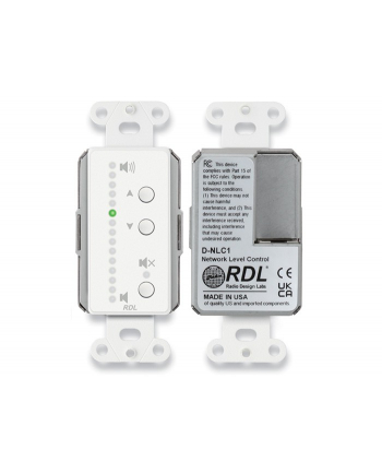 rdl D-NLC1 - sieciowy panel zdalnego sterowania z diodami LED, Dante, kolor biały