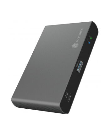 icybox Hub IB-HUB801-TB4 Thunderbolt 4 HUB, 3x Thunderbolt 4 do 40 Gbit/s i 1x USB 3.2 Gen2 Type-A do 10 Gbit/s