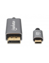 Manhattan 354851 adapter kablowy 3 m USB Type-C DisplayPort Czarny, Srebrny - nr 10