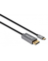 Manhattan 354851 adapter kablowy 3 m USB Type-C DisplayPort Czarny, Srebrny - nr 12