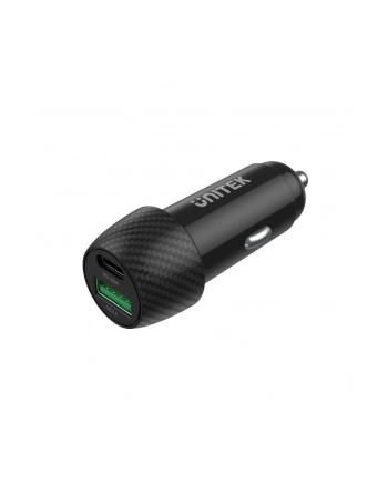 UNITEK ŁADOWARKA SAMOCHODOWA 38W  USB-A USB-C  QC30  P1400A