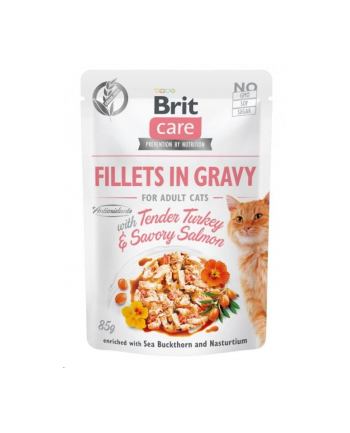 Brit Care Cat Fillets In Gravy Turkey'Salmon 85g