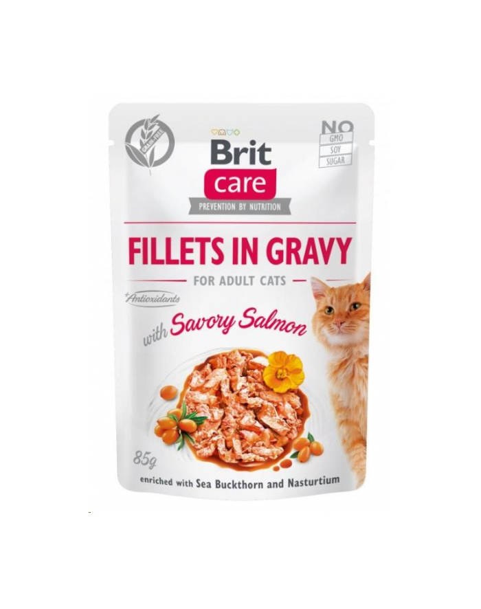 Brit Care Cat Fillets In Gravy Savory Salmon 85g główny