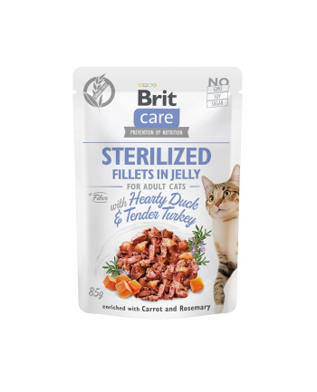 Brit Care Cat Fillets In Jelly Sterilized Duck'Turkey 85g