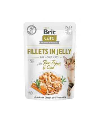 Brit Care Cat Fillets In Jelly Fine Trout'Cod 85g