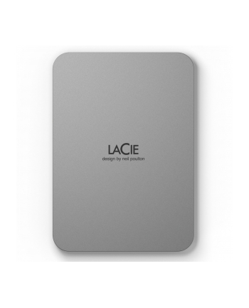 LACIE Mobile Drive HDD USB-C 2TB 2.5inch Moon Silver with USB-C cable