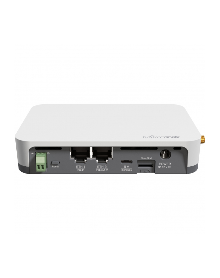 MIKROTIK KNOT IoT Gateway RB924iR-2nD-BT5'BG77'R11e-LR8 Wi-Fi 4 2x RJ45 100Mb/s Nano SIM RS485 microUSB główny