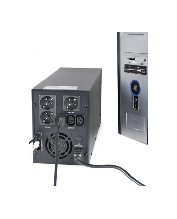 energenie (by gembird) ENERGENIE EG-UPS-036 UPS 3000VA USB LCD 3x Schuko + 3x IEC czarny