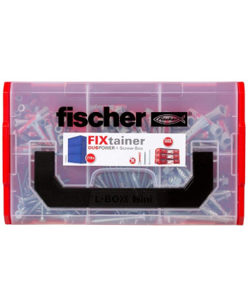 fischer FixTainer-DuoPower + screw NV, dowel (light grey/red, with screws, 210 pieces)