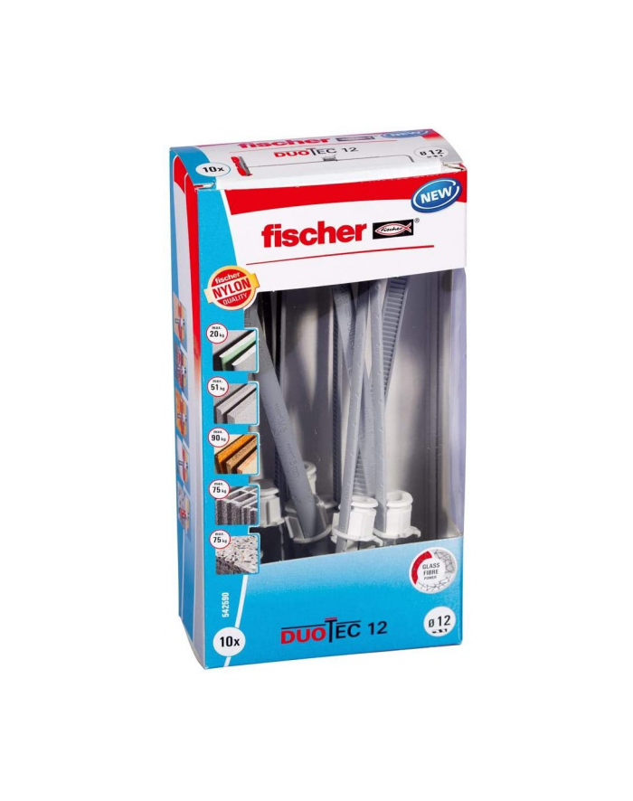 fischer toggle dowel DUOTEC 12 LD (light grey/red, 10 pieces) główny