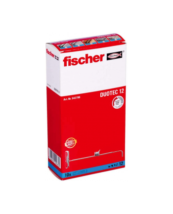 fischer toggle dowel DUOTEC 12 (light grey/red, 10 pieces)