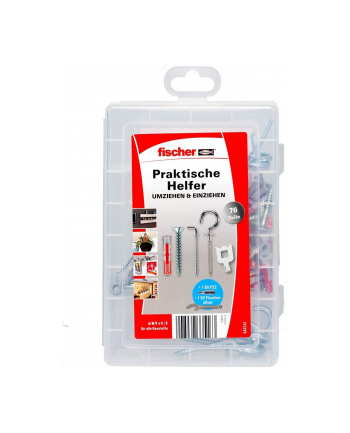 fischer practical helpers, moving ' moving in, dowels (light grey/red, 76 pieces)