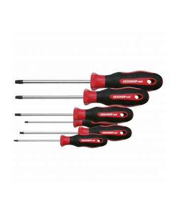 GEDORE Red 2K screwdriver set, 6 pieces (red/Kolor: CZARNY)