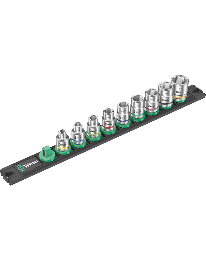 Wera socket magnetic strip B Imperial 1 socket set 3/8, imperial (Kolor: CZARNY/green, 9?piece) główny