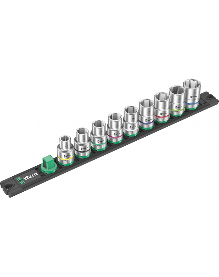 Wera socket magnetic strip C 4 Zyklop socket set 1/2 (Kolor: CZARNY/green, 9?piece) główny