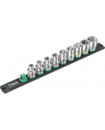 Wera socket magnetic strip C Imperial 1 socket set 1/2, imperial (Kolor: CZARNY/green, 9?piece)