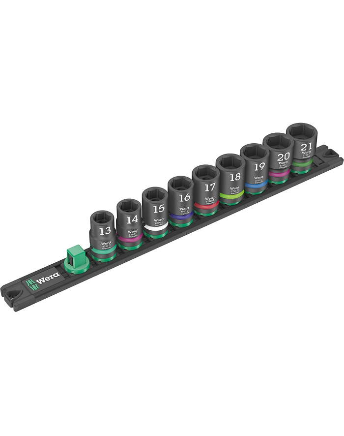 Wera C Impaktor socket magnetic strip 1 Socket set 1/2 (Kolor: CZARNY/green, 9?piece, for impact wrenches) główny