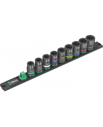 Wera C Impaktor socket magnetic strip 1 Socket set 1/2 (Kolor: CZARNY/green, 9?piece, for impact wrenches)