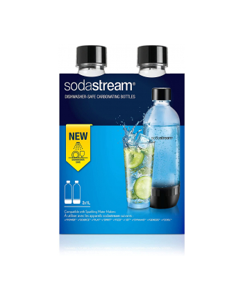 SodaStream Tritan Bottle Duopack 1L, drinking bottle (transparent/Kolor: CZARNY)