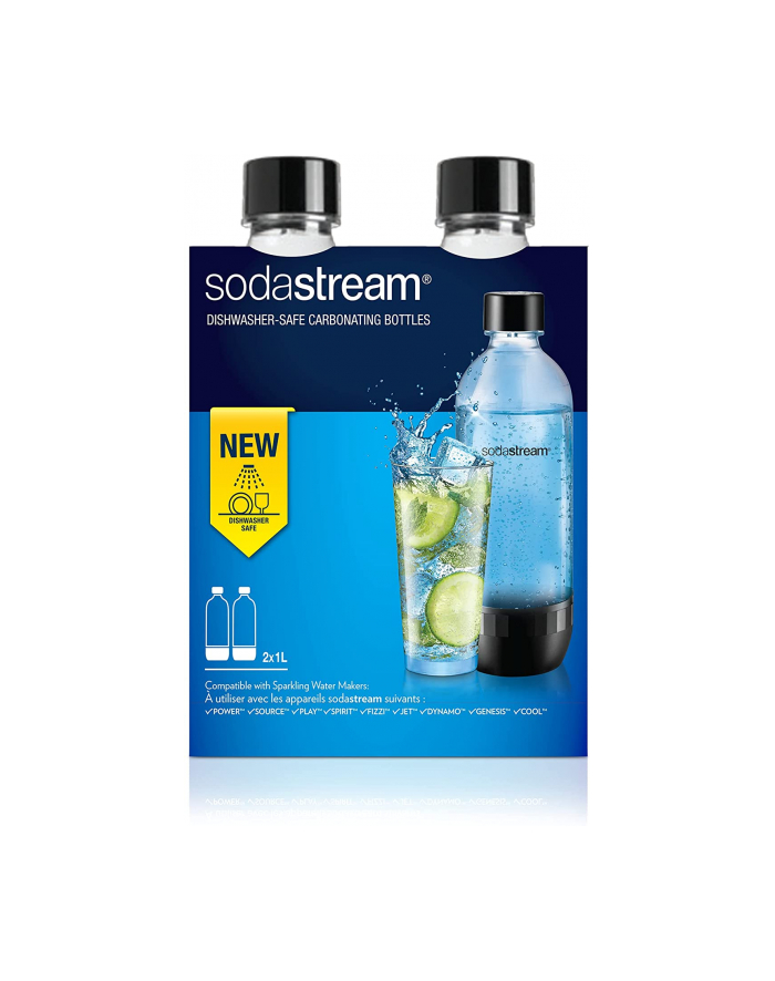 SodaStream Tritan Bottle Duopack 1L, drinking bottle (transparent/Kolor: CZARNY) główny