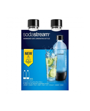 SodaStream Tritan Bottle Duopack 1L, drinking bottle (transparent/Kolor: CZARNY)