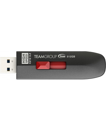 Team Group C212 512GB USB Stick (Kolor: CZARNY/Red USB-A 3.2 Gen 2)
