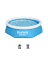 Bestway Fast Set above ground pool set, 244cm x 61cm, swimming pool (blue/light blue, with filter pump) - nr 16