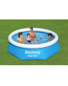 Bestway Fast Set above ground pool set, 244cm x 61cm, swimming pool (blue/light blue, with filter pump) - nr 2