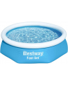 Bestway Fast Set above ground pool set, 244cm x 61cm, swimming pool (blue/light blue, with filter pump) - nr 4