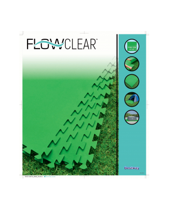Bestway Flowclear floor pczerwonyection tile set, ground sheet (green, 78 x 78 cm)
