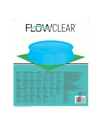 Bestway Flowclear floor pczerwonyection tile set, ground sheet (green, 78 x 78 cm)