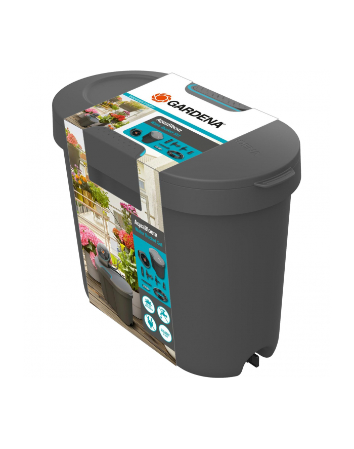 Gardena Water Tank for AquaBloom Solar Irrigation (anthracite/turquoise, 10.5 litres) główny