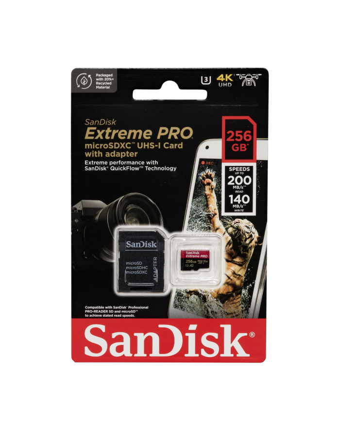 SANDISK EXTREME PRO microSDXC 256GB 200/140 MB/s A2 główny